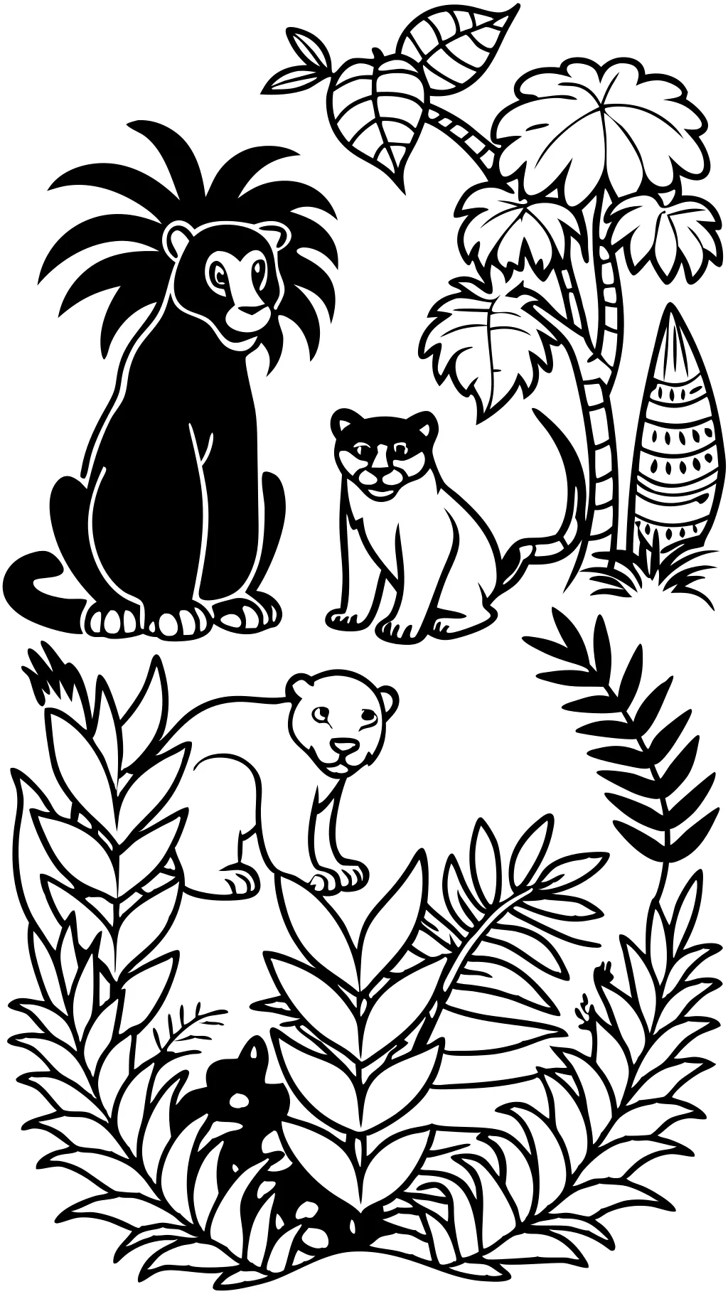 Páginas para colorear Libro de la jungla